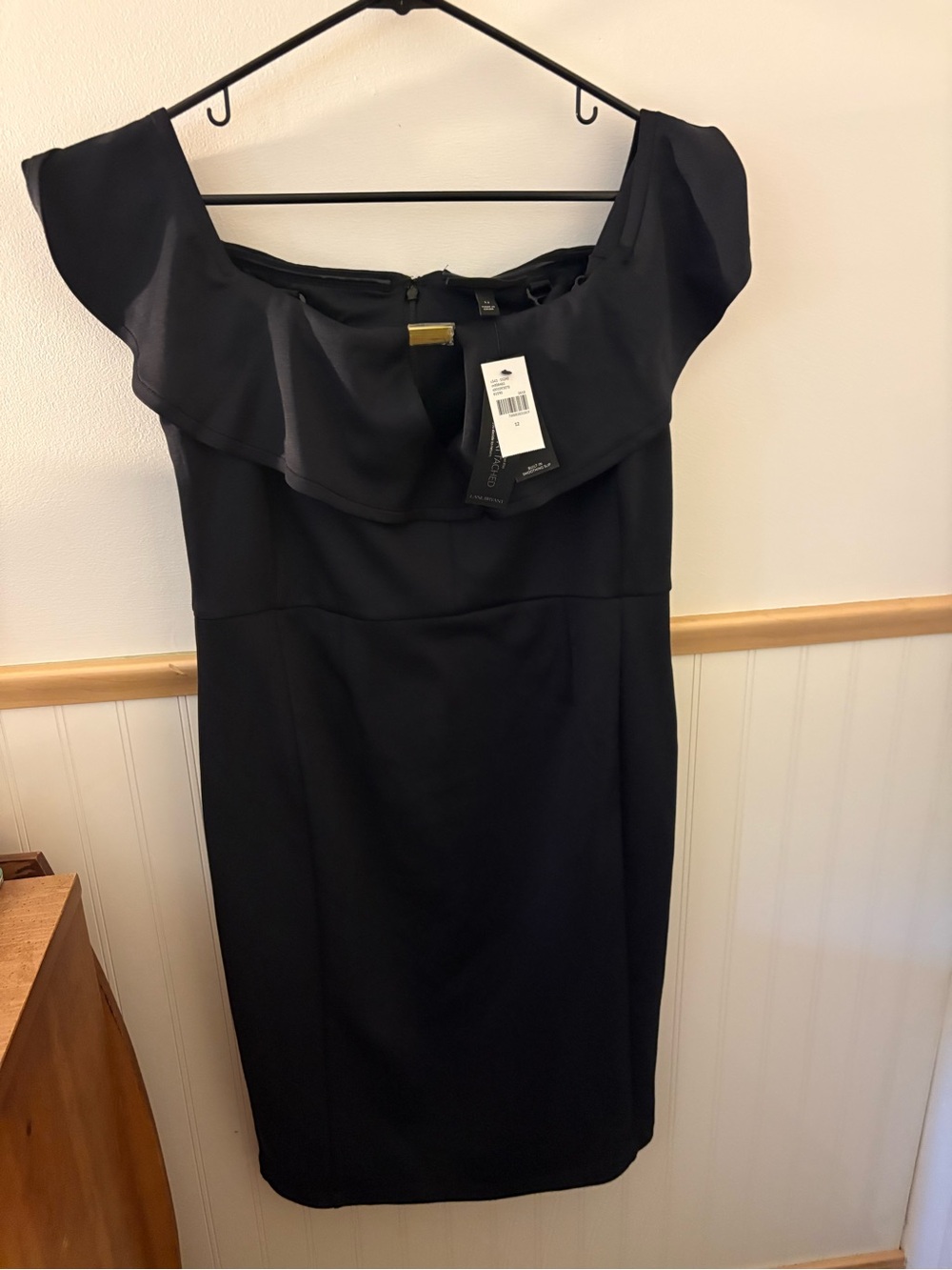 Lane Bryant Black Ruffle Sheath Dress – Women’s Size 12 – New With Tags